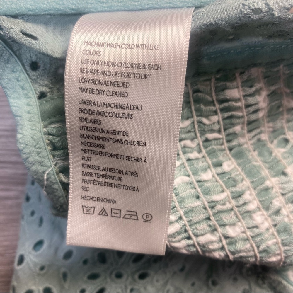 Urban Outfitters Gingham Eyelet Crop Top Size Small Tie-Back Bralette Corset - Picture 8 of 10